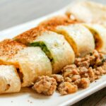Danbing, crêpe-omelette taïwanaise roulée du petit-déjeuner