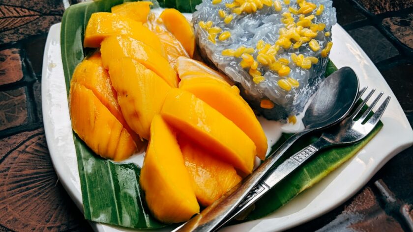 Khao Niew Mamuang, riz gluant à la mangue et au lait de coco